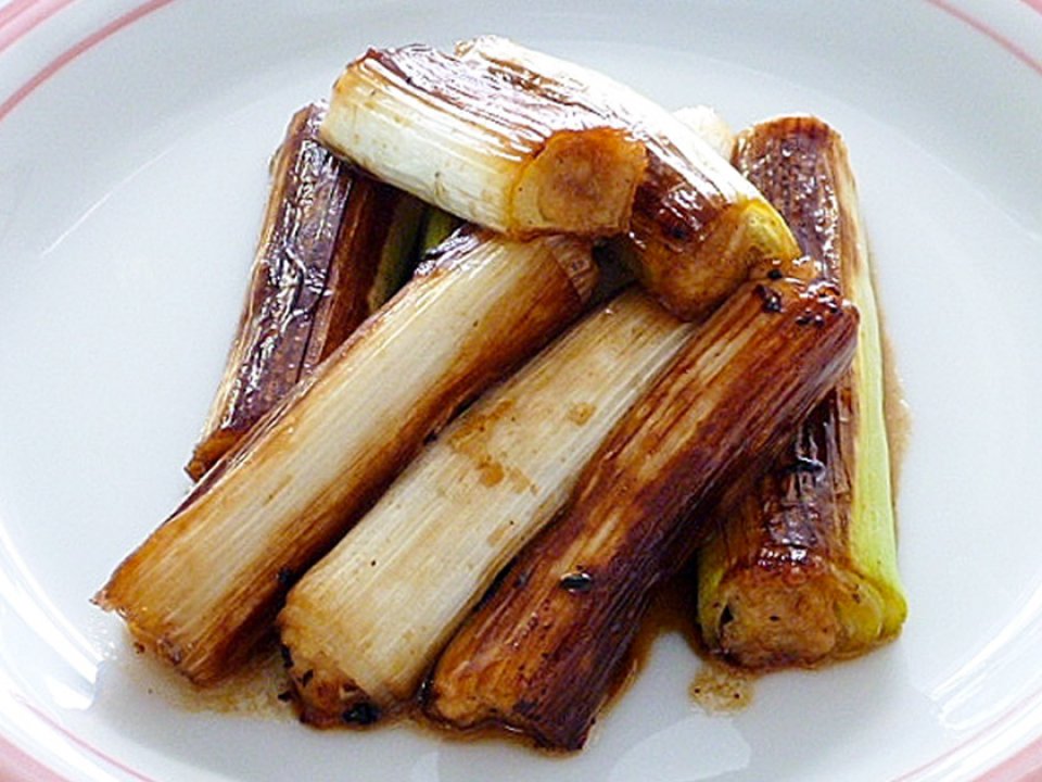 白ネギの肉詰め