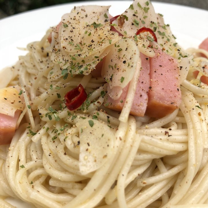 大麦ペペロンチーノ