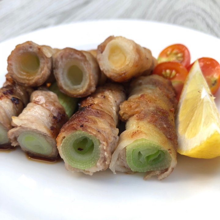 白ネギの肉巻き