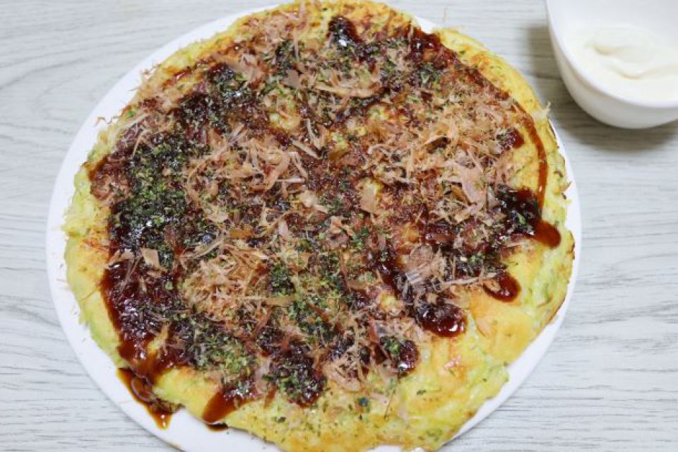 大麦入りお好み焼き