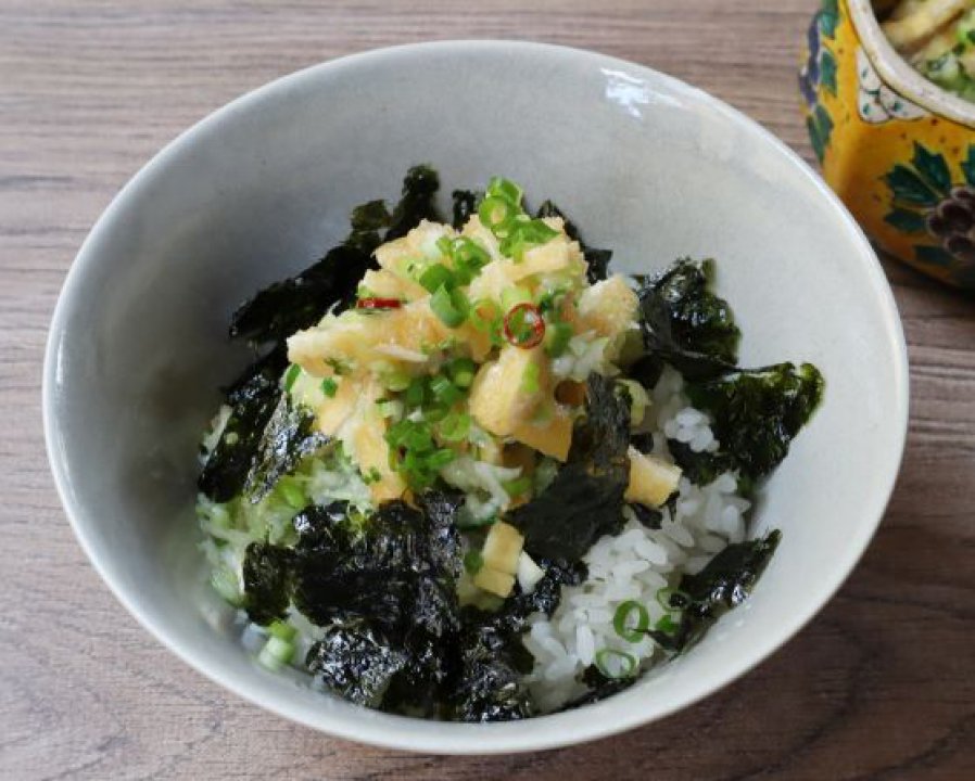 【いちほまれレシピ】　のりねぎ塩丼
