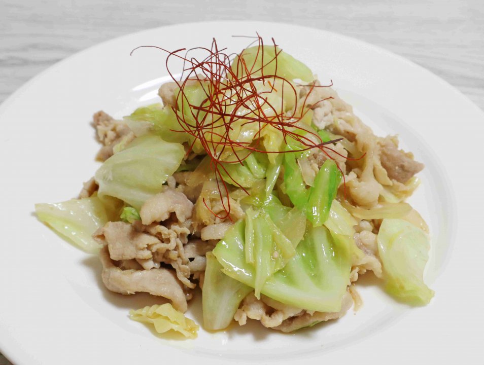 キャベツたっぷり豚生姜焼き