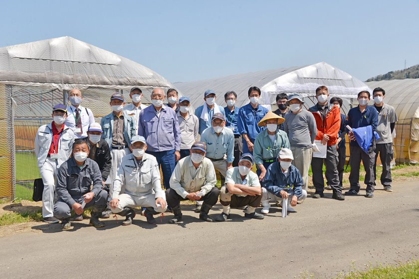 4月12日JA福井東部農業施設センターで開かれた研修会の参加者