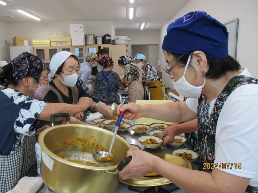 7月19日のおもてなし料理教室のようす