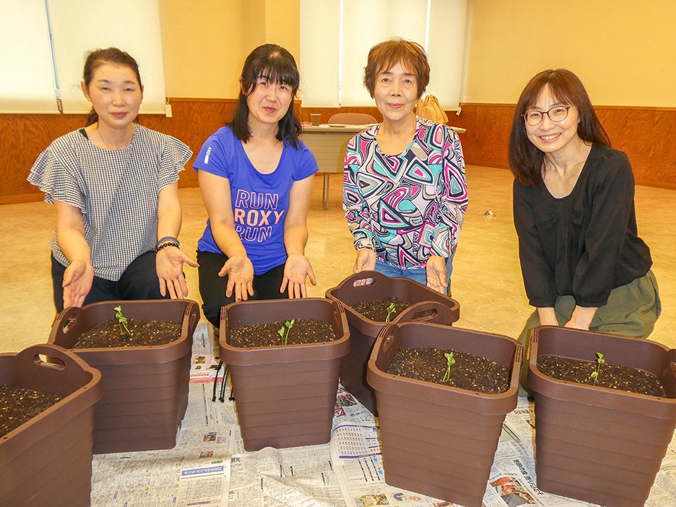 JA女性部フレミズ自産自消「おうち栽培」今年は、「赤大豆」に挑戦！