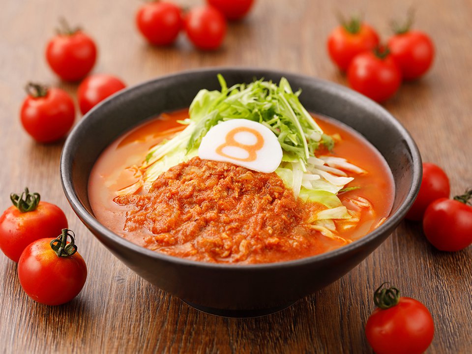 越のルビーを使用した「野菜トマトらーめん」　期間限定発売