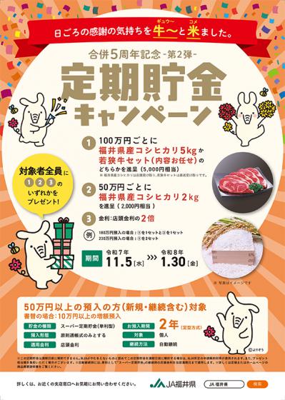 合併5周年記念第2弾チラシ